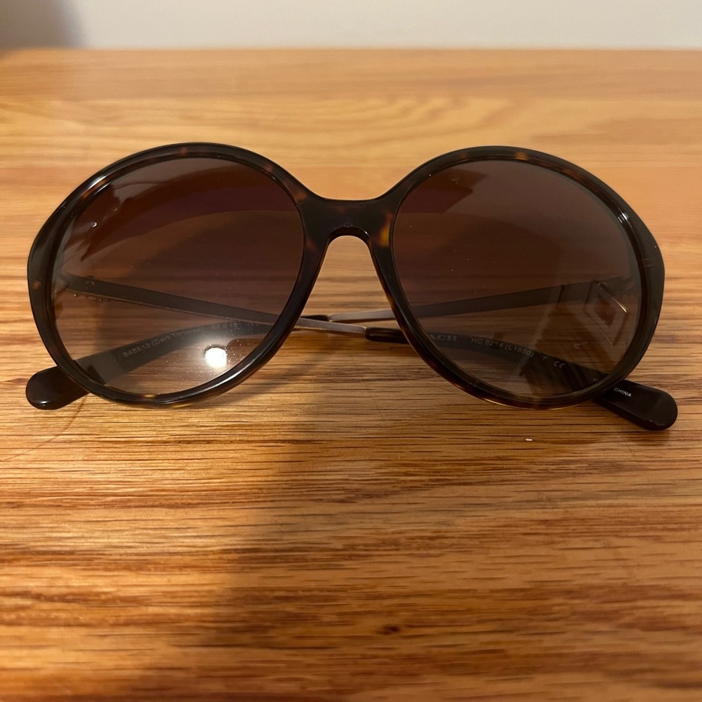 Coach Brown Round Sunglasses